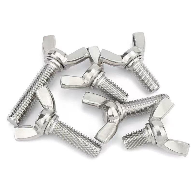 M8-1.25 x 60mm 304 Stainless Steel Wing Butterfly Screws Bolts,Wing