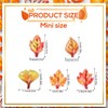 210pcs Mini Fall Leaves, 5 Styles Funny Miniature Autumn Leaves