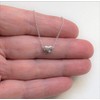 Love Heart Necklace 925 Sterling Silver Tiny and Discreet