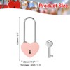 PATIKIL 3.9 Inch Love Locks Heart Padlock with Key Set,