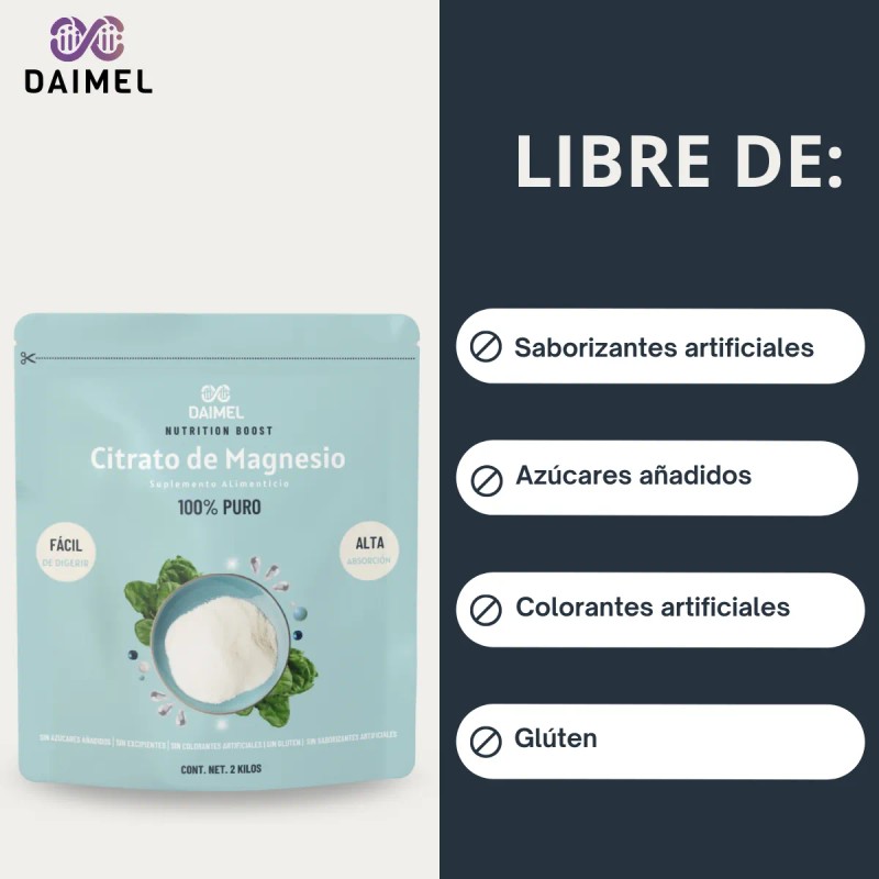 Dnc SportPro Bolsa Citrato de Magnesio en Polvo 2kg Grado