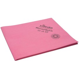 Vileda MicronQuick 152106 Microfibre Cloths, Red, 38 x 40 cm (Pack of 5)