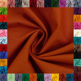 Cotton Fabric Heide, Swafing, 42 Plain Colours, Plain, 100% Cotton, Coupons, Oeko-Tex Standard 100 (Terracotta, 0.5 m)