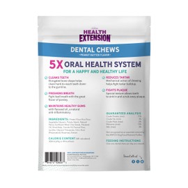 Health Extension Peanut Butter Dental Bones for Dogs, 14 Small Bones – Supports Dental Health, Delicious Flavor, Ideal for Puppy Training (Pack of 4)