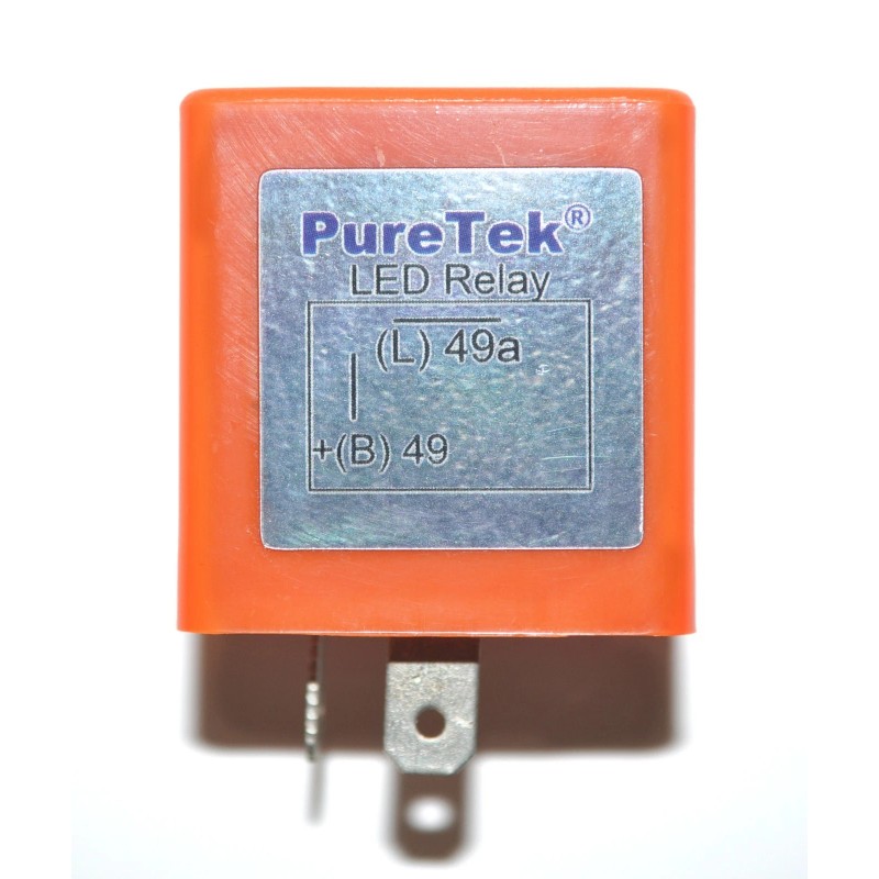 PURETEK Motorcycle Motorbike 2 Pin Speed LED Indicator Flasher Relay