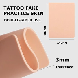 Yuelong 229Pcs Tattoo Skin Practice Kit - Pro Tattoo Starter Kit for Beginners w/ 5 Fake Skins 10 Transfer Papers 200 Pen Covers Grip Tape & Gloves Tattoo Accessories for Artists