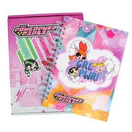 Colored Marble Texture Spiral Notebook for Girls, Cartoon Subject Notebooks for Primary School Note taking, Lined Daily Diary Journal for Pupil (Marble Rainbow)