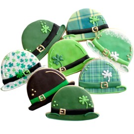 1 Dz. Irish Derby Hat Cookie Set! A little Irish Luck never hurt anyone! St. Patrick's Day Birthday Party Favors or Gift!