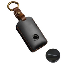 SIEVEN - Funda de piel compatible con Mazda 3, Mazda 3 Hatchback, Mazda 6, CX-5, CX-50, CX-3, CX-30, CX-9, CX-90 2020-2024, Negro -, Talla única