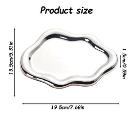 Jilskl Jewellery Tray, Ceramic Clouds Tray, Cloud Shape Jewellery Tray, Ring Decorative Bowl, Small Decorative Tray, Jewellery Plate for Rings, Earrings, Necklaces, and Women's Birthday Gifts