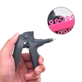 Dental Ligature Tie Gun Orthodontic Ligature Ring Placement Dispenser Tool Ligature Gun Dispenser Braces Rubber Band Tool (Grey)