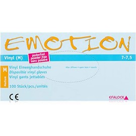 Efalock Professional Emotion Vinyl Gloves Size M Powder Free Pack of 1 (1 x 100 Items)