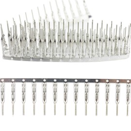 whiteeeen Total 200pcs (100 Pairs) Male and Female Pins Connector Kit fit for 2.54mm Connector Housing Jumper Wire Cable DIY Kit