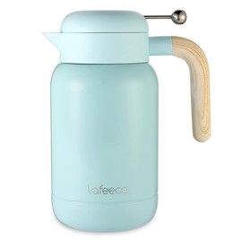 Aura Thermal Coffee Carafe Tea Pot for Keeping Hot & Iced Cold - Vacuum Insulated - Thermos Water Pitcher - Beverage Dispenser - Cool Touch Handle & Lid - BPA Free - 1.5 Liter - Blue