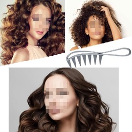 Curling Comb Strands Comb, Pack of 4 Wide Teeth Combs Shark Tooth Comb, Comb for Rurly Hair, Antistatic Comb for Various Types of Hair Hair Comb