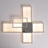 Black/Chrome Square Designs Aluminum LED Ceiling Light ,Dimmable Flush Mount