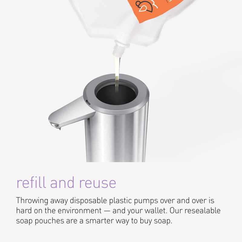 simplehuman Rosemary Thyme Dish Soap Refill Pouch, 34 Fl Oz.