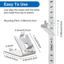 40Pcs 920158 Freezer Shelf Clip, Stainless Steel Shelf Clip for Refrigerator, Freezer Cooler Shelfs Support Replacement, Cooler Shelfs Buckles Clips