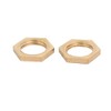 Sourcingmap 12 Pcs 1/4BSP Female Thread Brass Hex Nut Pipe