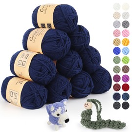 Coopay Wool for Crochet, 450 g (10 x 45 g) Soft Crochet Yarn, 5 Faiding Wool for Knitting, Baby Wool for Crochet for Beginners, Super Soft Crochet Yarn, Baby Wool for Crochet and Knitting Project