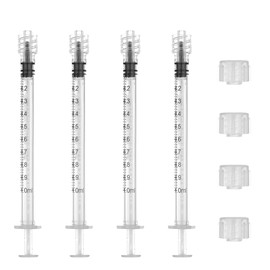 25 Pack 1ml Luer Lock Syringe with Cap-Syringes Sterile Individually Sealed
