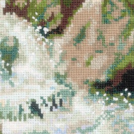 Riolis Mountain River Ii Cross Stitch Kit 8 x 19.75-inch 14 Count, Acrylic Multicolour, 21.33x27.94x1.77 cm