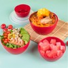 ATRDTO Small Classic Plastic Prep Bowls with Lids, Set of
