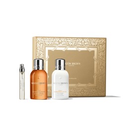 Molton Brown Sunlit Clementine & Vetiver Travel Gift Set - Eau de Parfum 0.25 fl. oz., Bath & Shower Gel 3.3 fl. oz. & Body Lotion 3.3 fl. oz., Luxury Scented Body Care Gift Set