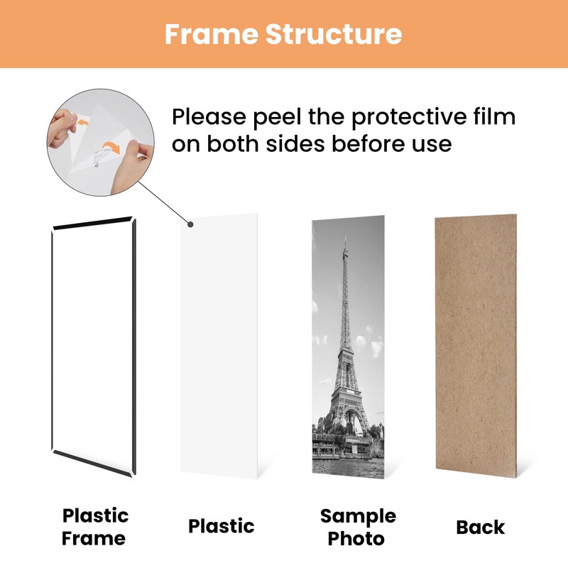 upsimples 27x40 in Poster Frame Black 3 Pack, Scratch-Proof Picture