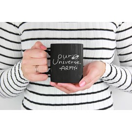 Make Your Mark Design Our Universe Army Cute KPop Themed & Korean Merchandise, Black 11oz Ceramic Mug