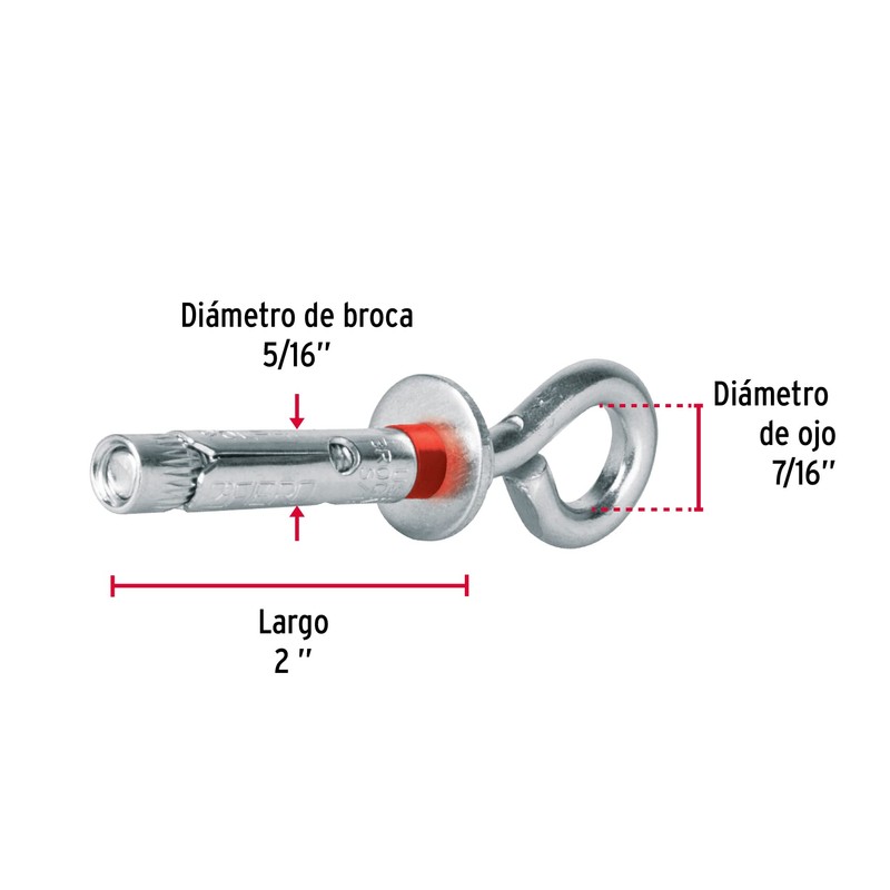 Fiero TAE-8X45C, Bolsa con 4 taquetes expansivos 8 x 45