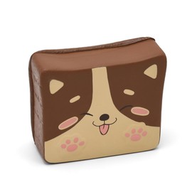 Squishy Shiba Inu Toast Very Slow Rising Squishies Jumbo Dog Scented Bread Squishies 5.5" Stress Relief Kids Toys(Chocolate)
