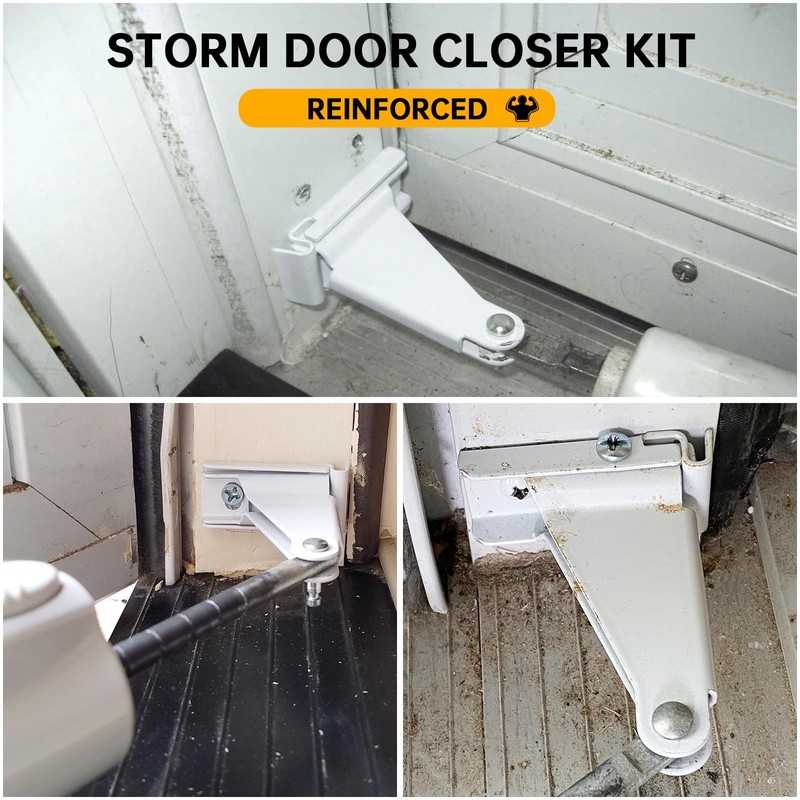 Reinforced Storm Door Closer Bracket Kit Compatible with Andersen, Emco,