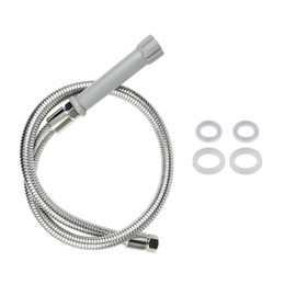 Replacement for T&S Brass B-0044-H Pre-Rinse Hose,44" Flexible Hose with Heat Resistant Gray Handle,Silver,Stainless Steel