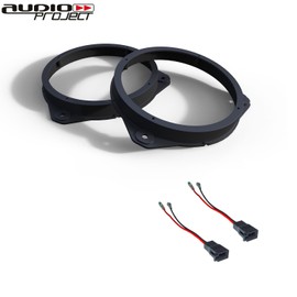Audioproject A319 Car Radio Speaker Rings Compatible with Opel Astra H Corsa D E Signum Vectra Ford KA Alfa Romeo Mito Fiat 500 Punto Ducato Peugeot Boxer 165 mm Speaker Brackets