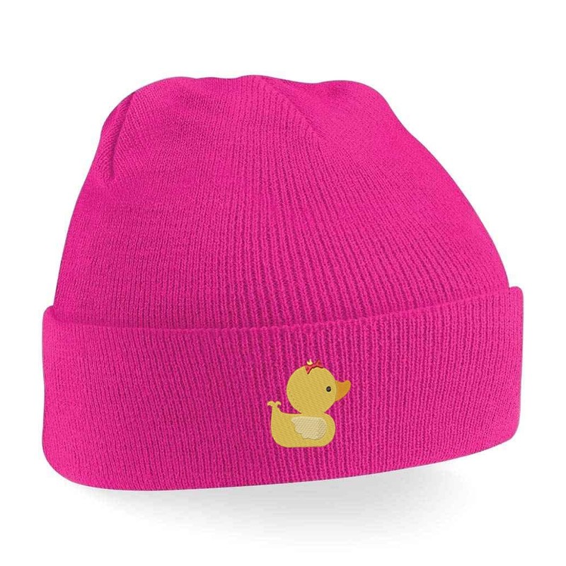 Adults Duck Beanie Hat (Black)