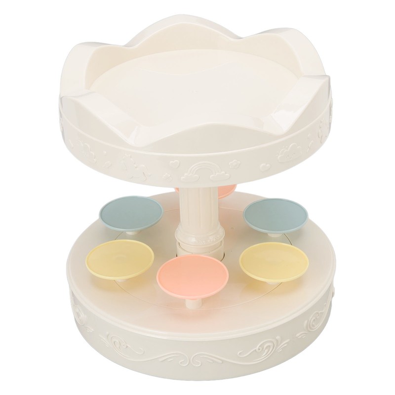 Rotating Dessert Machine Automatic Revolving Double Layer Dessert Display Stand