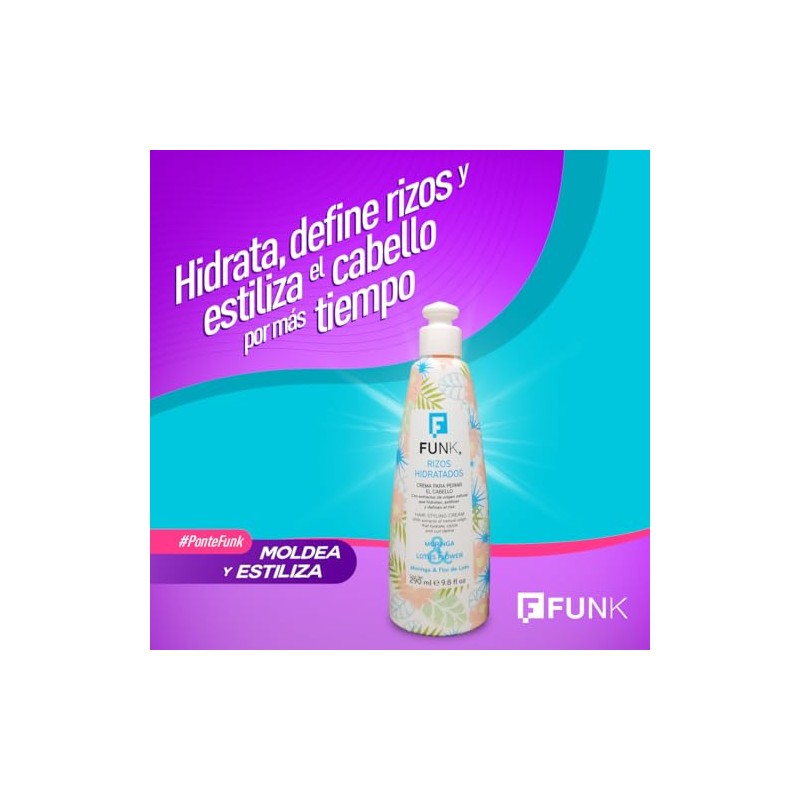 Funk, Crema para Peinar Cabello Rizado, 290 ml