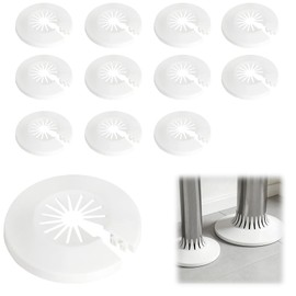 12 rosette rosette per termosifoni universale, 14-29 mm copri tubi termosifoni muro, rosette bianche, per tubi di riscaldamento, tubi dell'acqua, tubi del gas, parete e pavimento