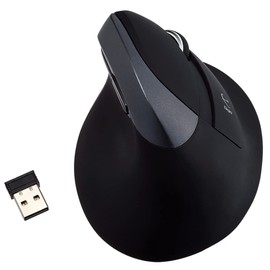 Nakabayashi Z0509 Digio2 Ergonomic Mouse, Wireless, Silent, 5 Buttons, BlueLED, Black