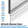 PalpitateC Shower Door Bottom Seal Clear Vinyl Shower Door Drip