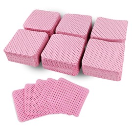300 Pcs Grade Lint Free Wipes for Nails, Super Absorbent Nail Wipes for Gel Polish Removal, Eyelash Extensions, and Nail Prep (Pink)