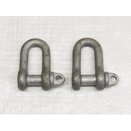 X2 1 Ton Galvanised Small Dee Shackle with Screw Pin - BS3032 1000KG Galv Lifting Towing Certified