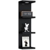 LitaEther Versatile 4 Tier Wall Shelf Unit,Black Lack Wall Shelf,Display