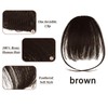 ANROI Real Hair Fringe Hairpiece, Real Hair Clip-In One-Piece Extensions,