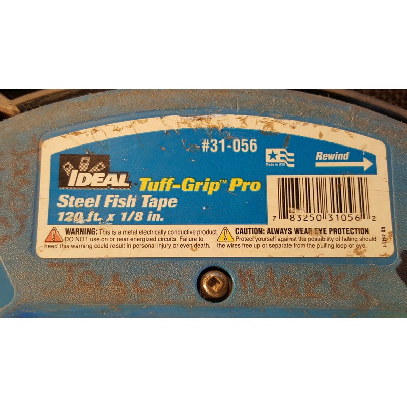 IDEAL Electrical 31-056 Blue Steel Fish Tape – 120 ft.