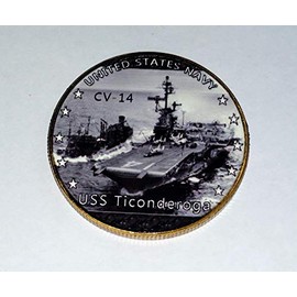 Navy USS Ticonderoga CV-14#17 Military Honor Challenge Coin