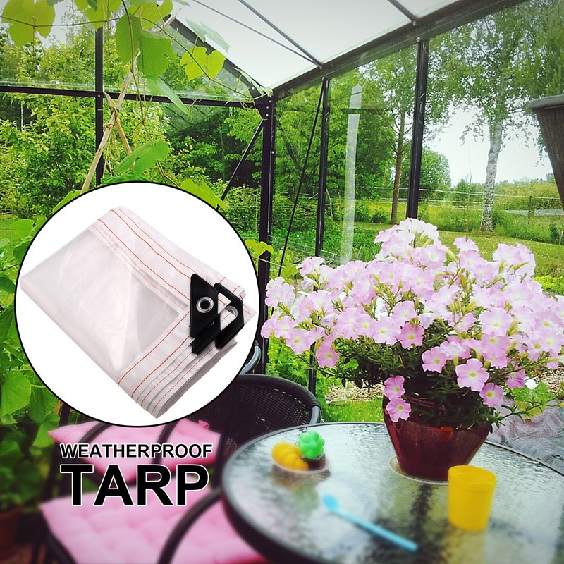Transparent Rain Tarp Thickened PE Garden Plants Rain Shelter Cover
