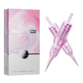 Biomaser Semi-Permanent Makeup Needles Pack of 20 Round Liner Universal Cartridges Needles Specially for Eyebrows, Lips, Face Aesthetics or Scalp Micro Pigmentation (1R0.25)