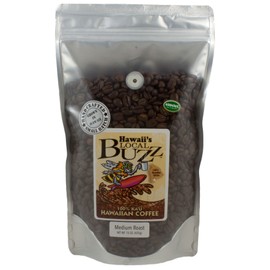 Hawaii's Local Buzz Whole Bean Coffee, Medium Roast, 15 Ounce